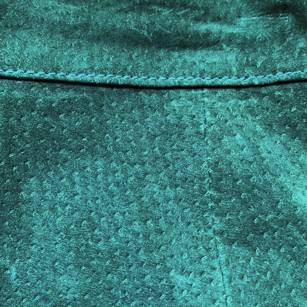 Forest Green Leather Pencil Skirt - Gem